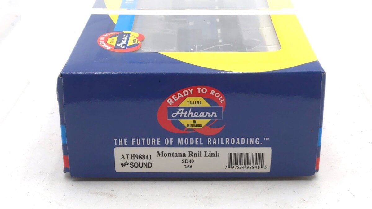 Athearn 98841 HO Montana Rail Link SD40 Diesel Locomotive w/DCC & Sound #256