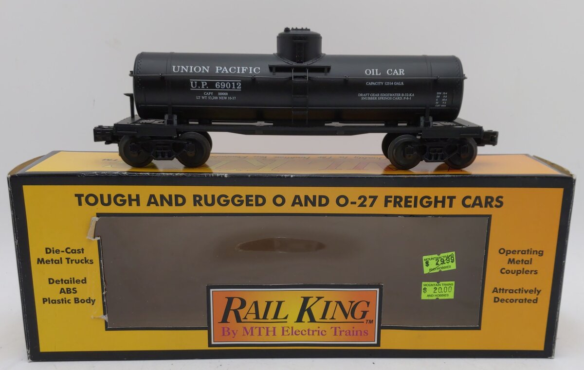 MTH 30-7309 O Gauge Union Pacific Single Dome Tank Car #69012 LN/Box