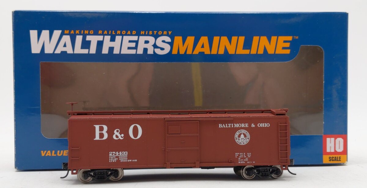Walthers 910-1709 HO Baltimore & Ohio 40' X-29 Boxcar - Ready to Run #274433