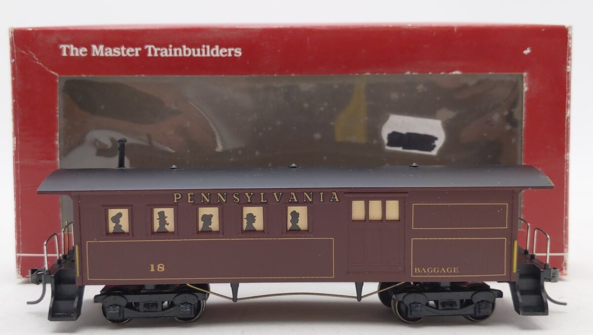 Mantua 718520 HO Pennsylvania RR Wooden Combine Car #18
