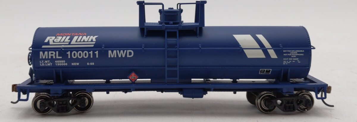 Roundhouse 14903 HO Montana Rail Link Chemical Tank Car #100011