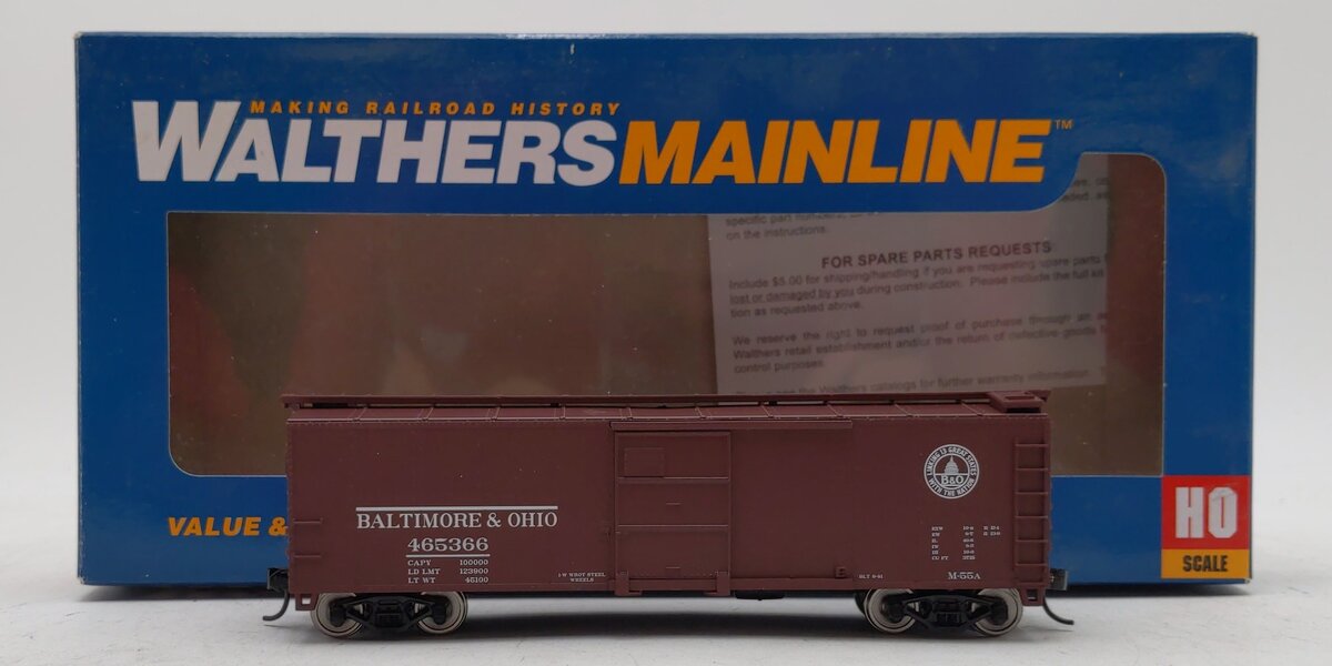 Walthers 910-2401 HO Baltimore & Ohio 40' Steel Boxcar w/Dreadnaught End #465366