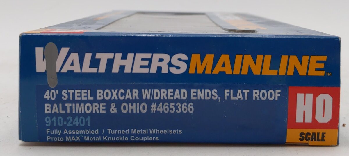 Walthers 910-2401 HO Baltimore & Ohio 40' Steel Boxcar w/Dreadnaught End #465366