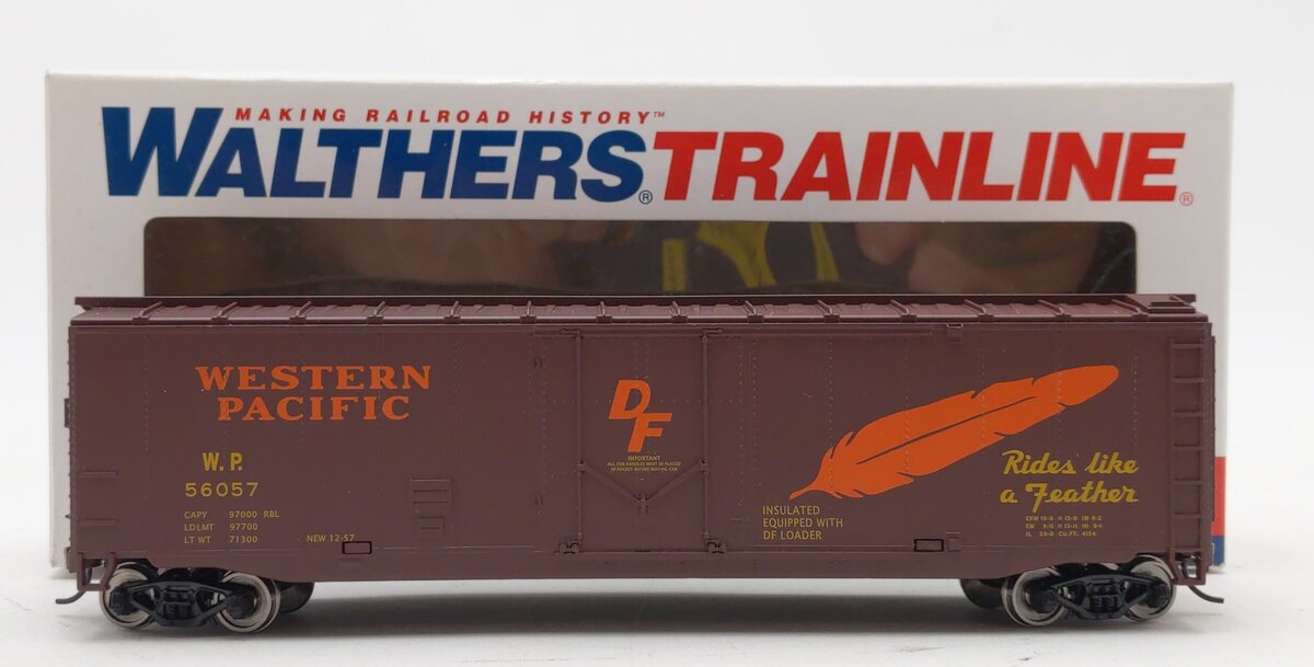 Walthers 931-1675 HO Western Pacific 50' Plug-Door Boxcar - Ready to Run  #56057