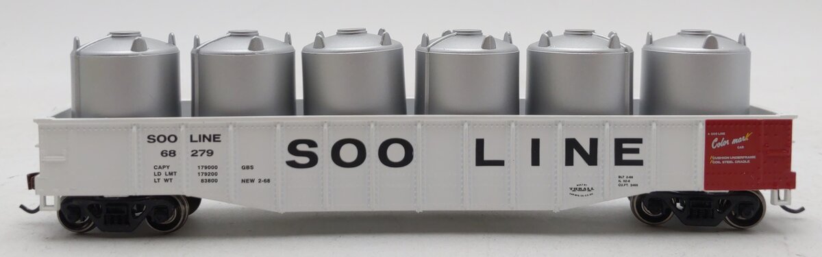 Athearn 29341 HO Soo Line 50' Gondola with Canisters Load #68279