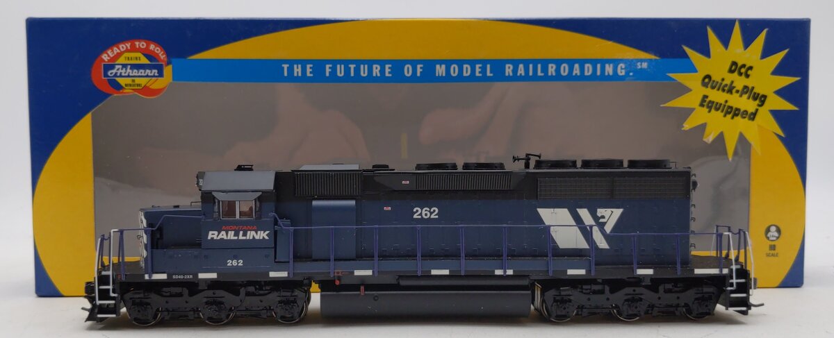 Athearn 89872 HO Montana Rail Link SD40 Diesel Locomotive #262