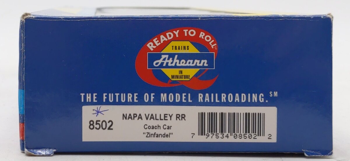 Athearn 8502 HO Scale Napa Valley RR "Zinfandel" Coach Passenger Car #1014