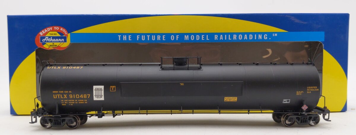 Athearn 96428 HO Scale UTLX 33,000 Gallon Flat Panel Tank Car #910487