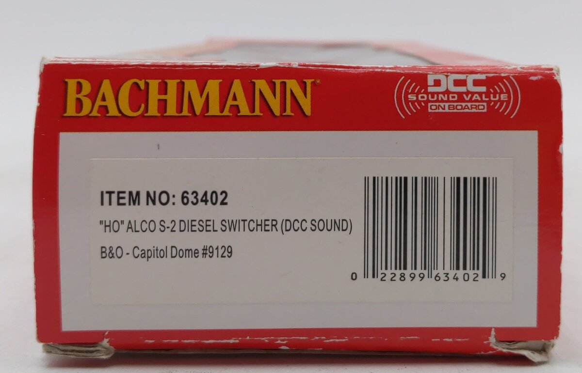Bachmann 63402 HO B&O Alco S2 Diesel Switcher #9129 w/Sound/DC/DCC
