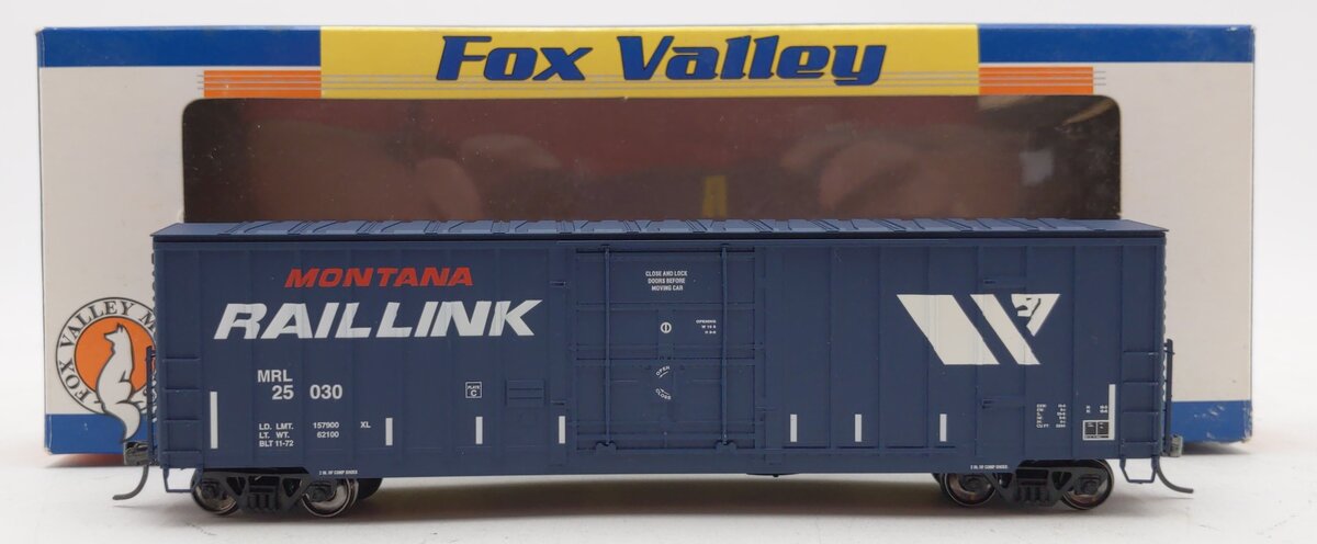 Fox Valley Models 30227 HO Scale Montana Rail Link 7 Post Box Car #25030