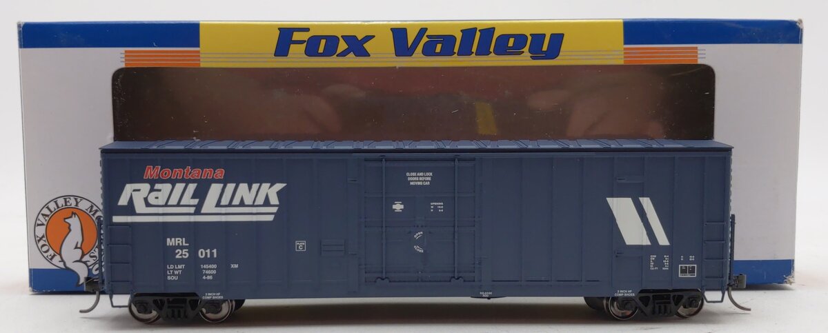 Fox Valley Models 30245 HO Montana Rail Link 7 Post Box Car #25011