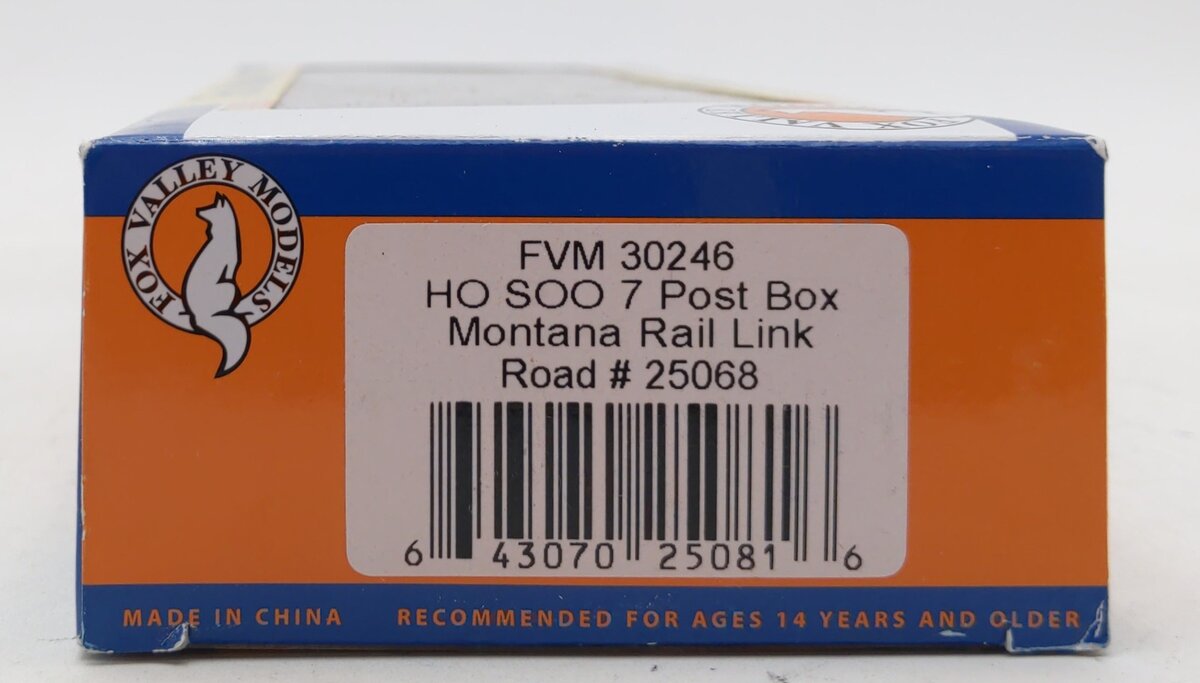Fox Valley Models 30246 HO Montana Rail Link 7 Post Box (Wedge) #25068