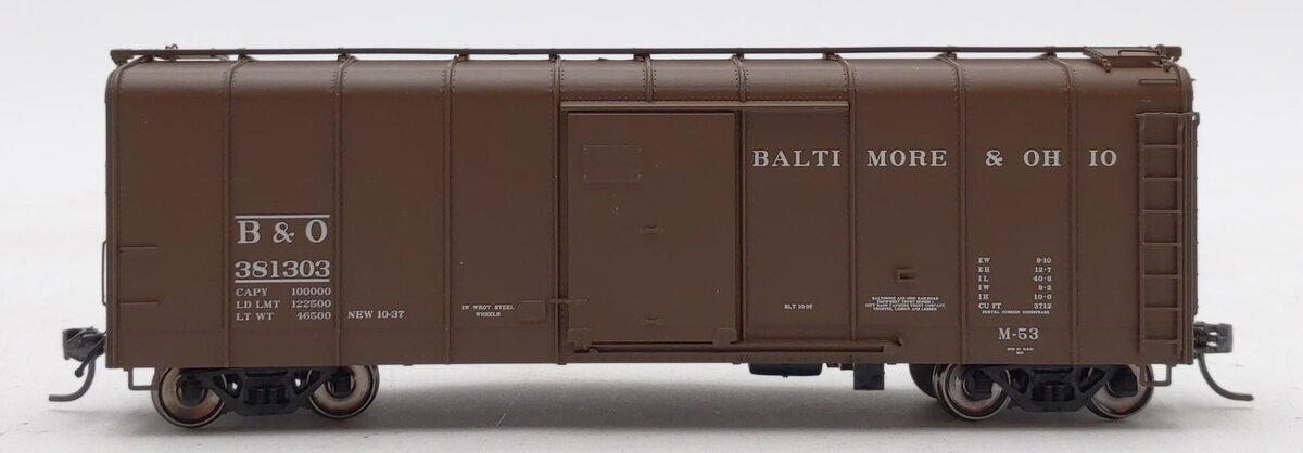 Fox Valley Models 30303 HO Scale Balimore & Ohio Wagontop Box Car #381303