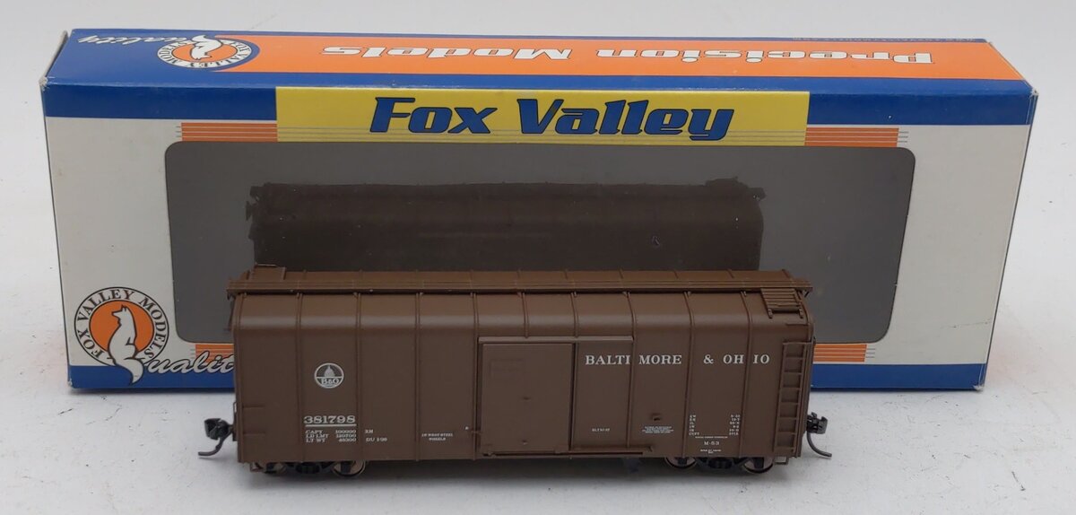 Fox Valley Models 30315 HO Scale Baltimore&Ohio Wagontop/Flat Dr Boxcar #381798