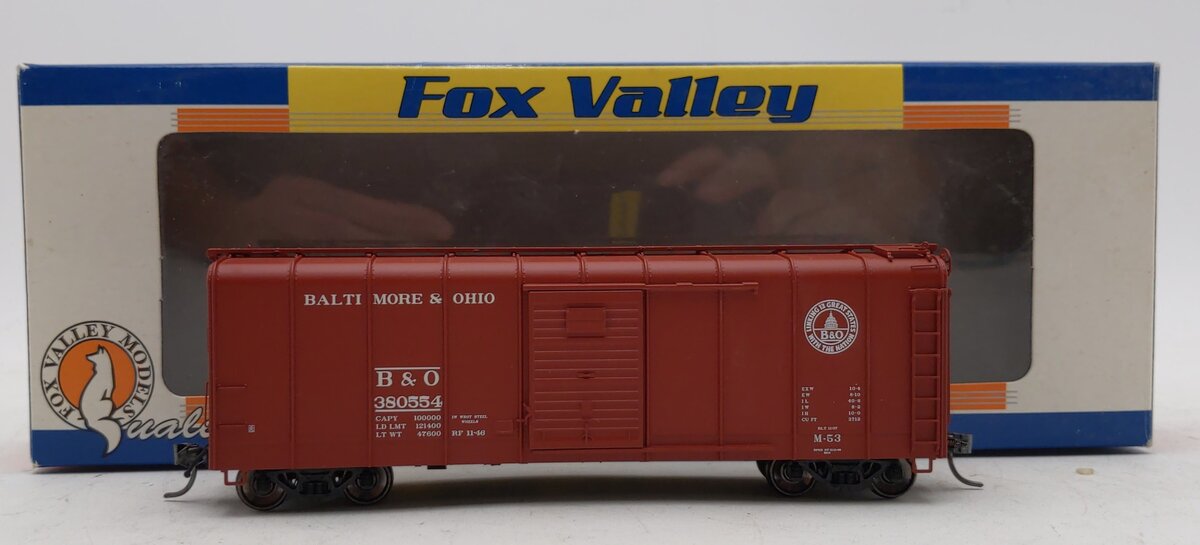Fox Valley Models 30317 HO Scale B&O M-53 Boxcar #380554