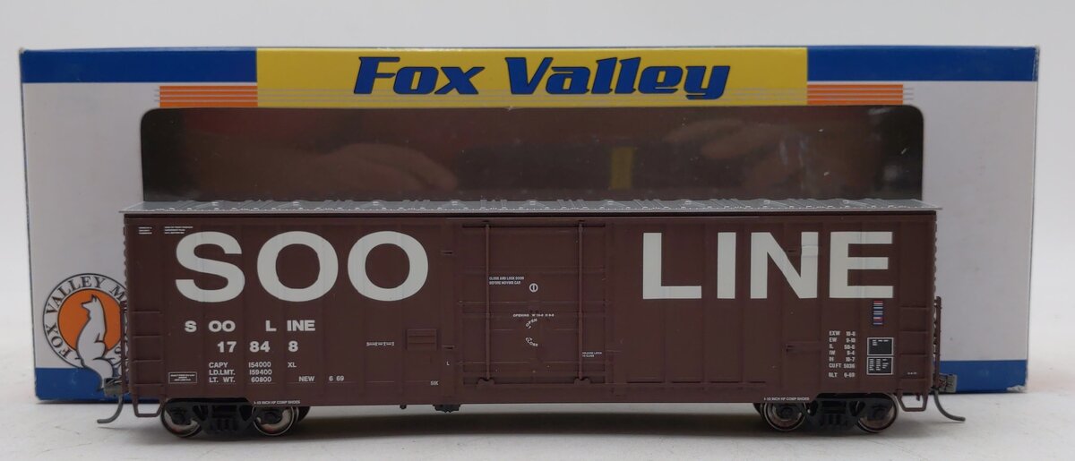 Fox Valley Models 30004 HO Scale SOO Line 7 Post Box Car #17848