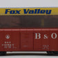 Fox Valley Models 30320 HO B&O Cap Dome Bill Wagontop/Young Door Box Car #380547
