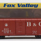 Fox Valley Models 30321 B&O Wagontop "Cap Dome Bill" Box Car #381243