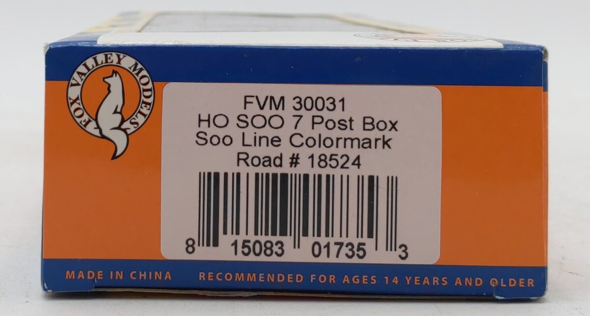Fox Valley Models 30031 SOO 7 Post Boxcar #18524
