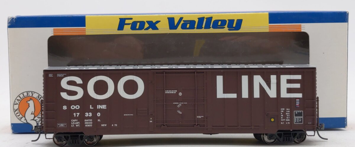 Fox Valley Models 30202 Ho SOO 7post BOXCAR #17330