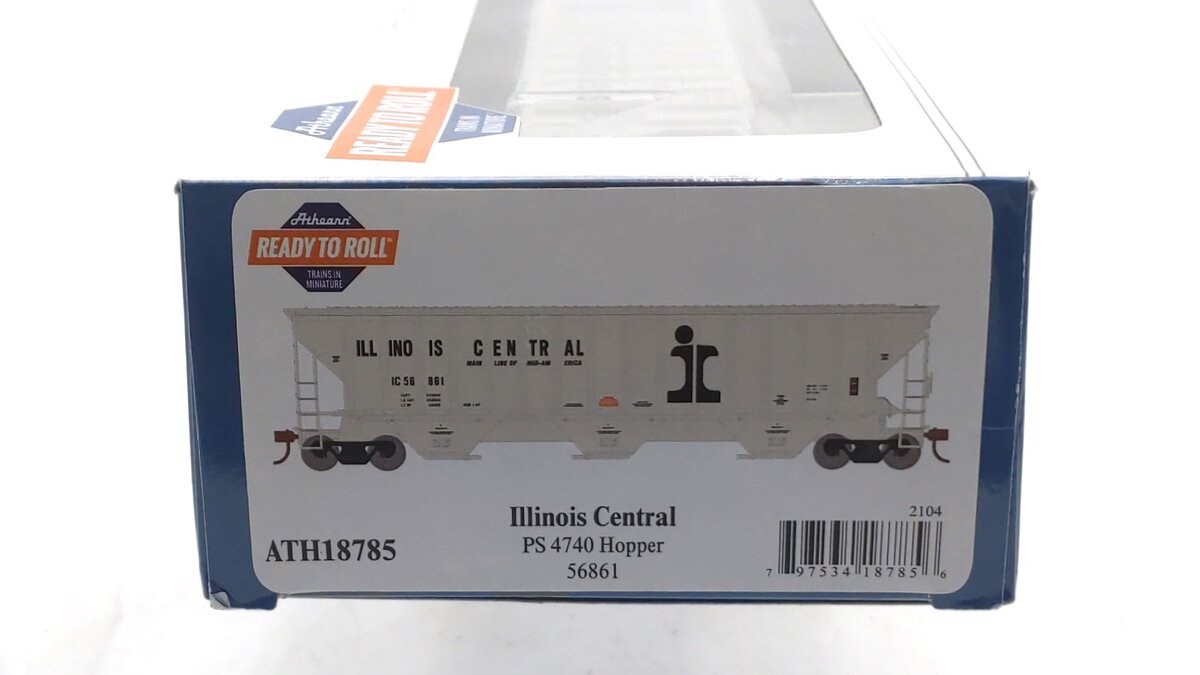 Athearn 18785 HO Illinois Central RTR PS 4740 Covered Hopper #56861 NIB
