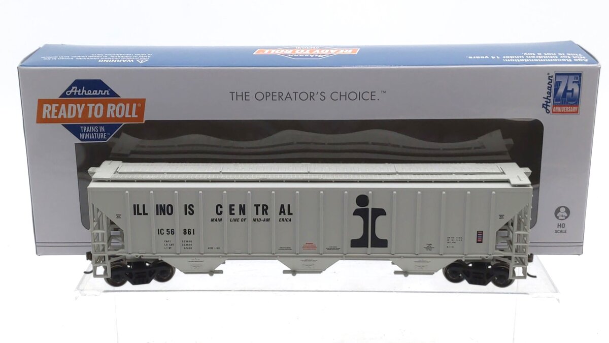 Athearn 18785 HO Illinois Central RTR PS 4740 Covered Hopper #56861 NIB