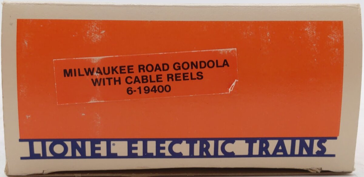 Lionel 6-19400 O Gauge Milwaukee Road Gondola with Cable Reels NIB