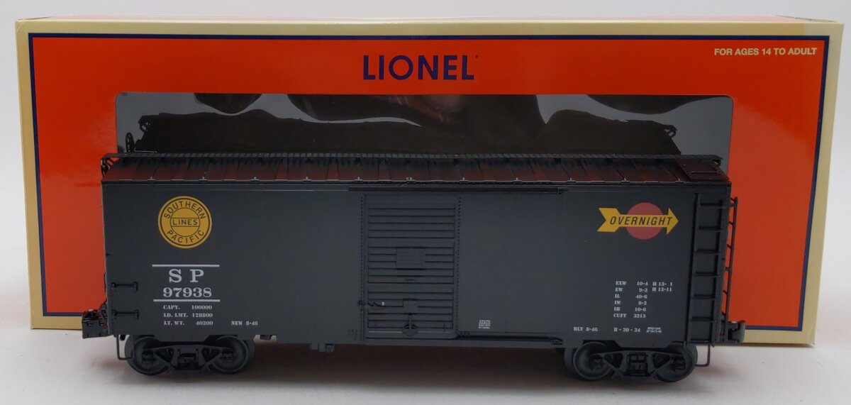 Lionel 6-27275 O Gauge Southern Pacific PS-1 Overnight Boxcar #97938