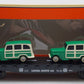 Lionel 6-36001 O Gauge Route 66 Flatcar with 2 Green & Cream Station Wagons LN/Box