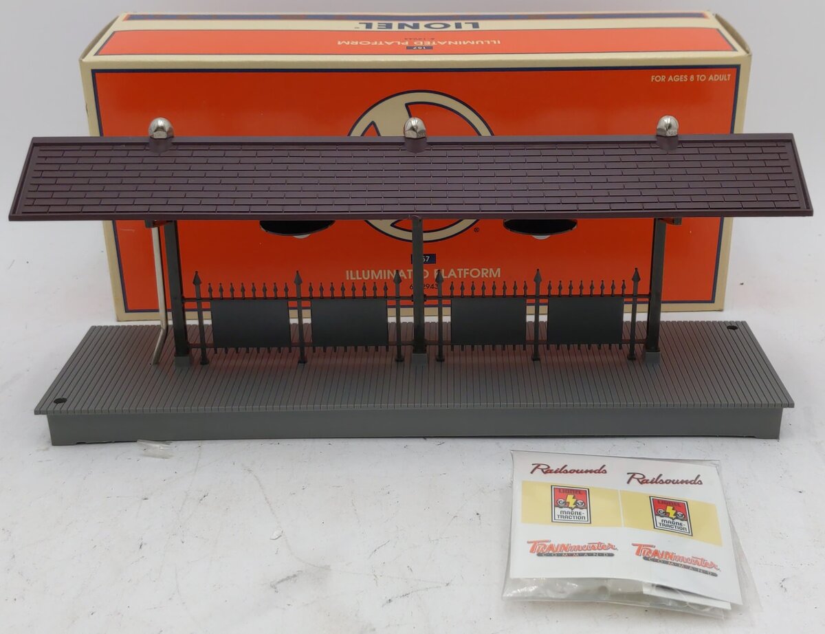 Lionel 6-12943 157 Illuminated Grey w/Brown Roof Station Platform