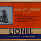 Lionel 6-14167 O Gauge Operating Lift Bridge #213 LN/Box