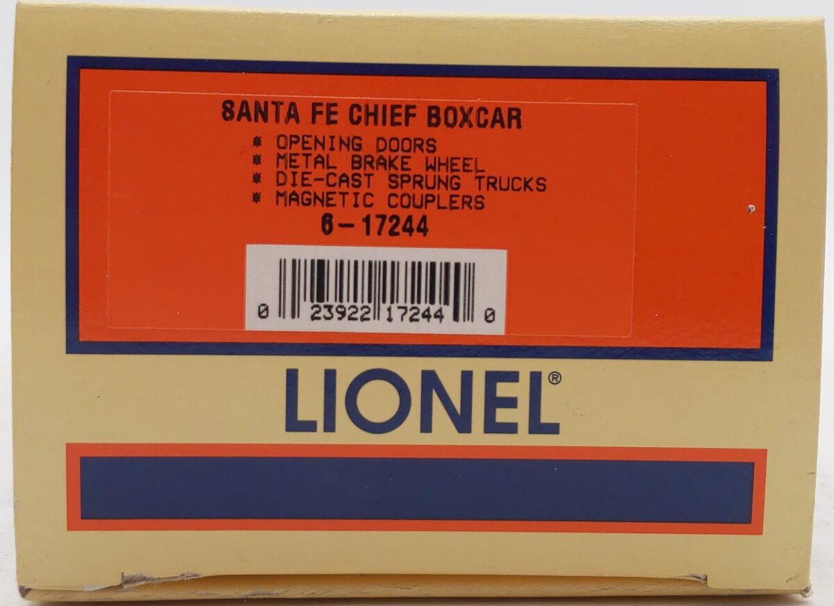 Lionel 6-17244 O Gauge AT&SF Route of the Chief Boxcar #94645