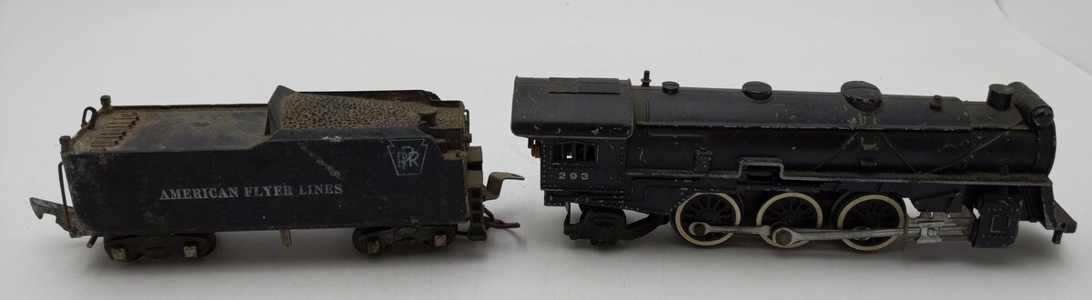 American Flyer 293 Vintage S PRR 4-6-2 Steam Locomotive & Tender