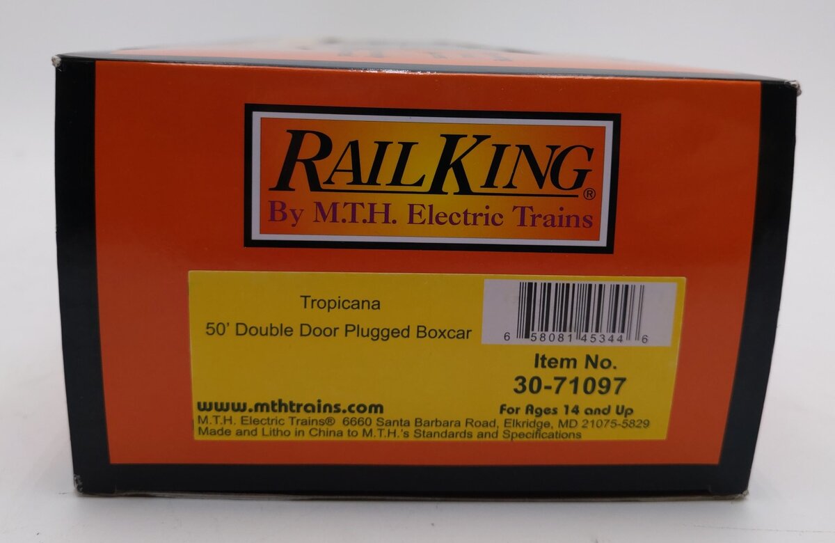 MTH 30-71097 O Tropicana 50’ Double Door Plugged Boxcar #13059
