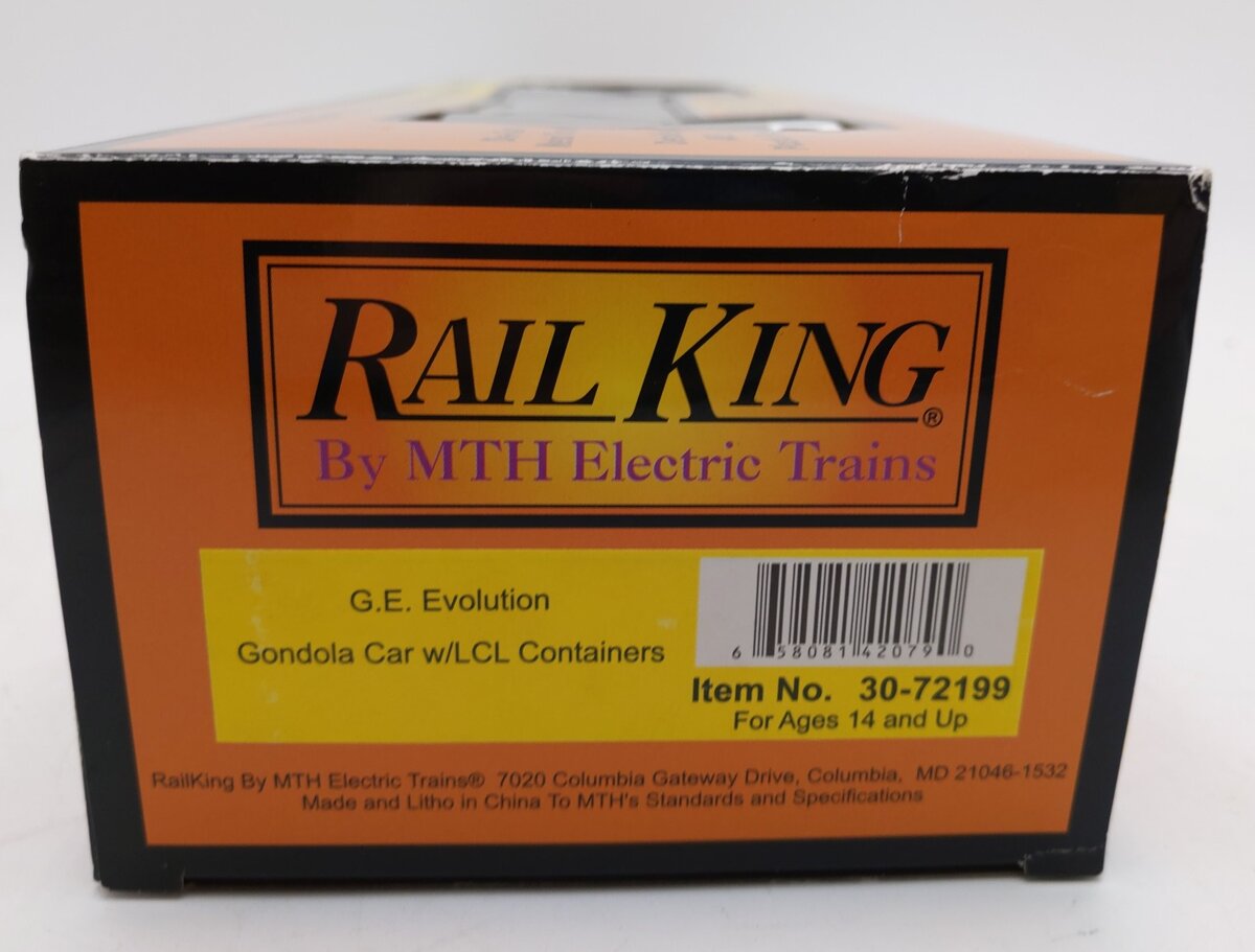 MTH 30-72199 O G.E. Evolution Gondola Car with LCL Containers #2019