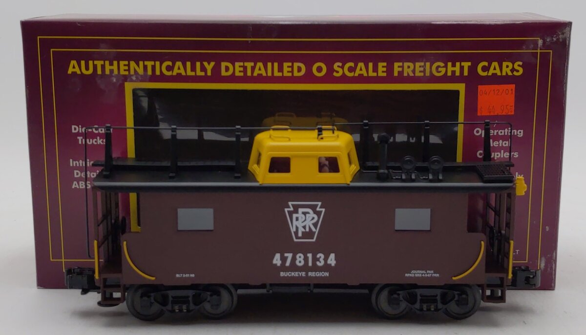 MTH 20-91049 O Gauge Pennsylvania N-8 Illuminated Caboose #478134 EX/Box