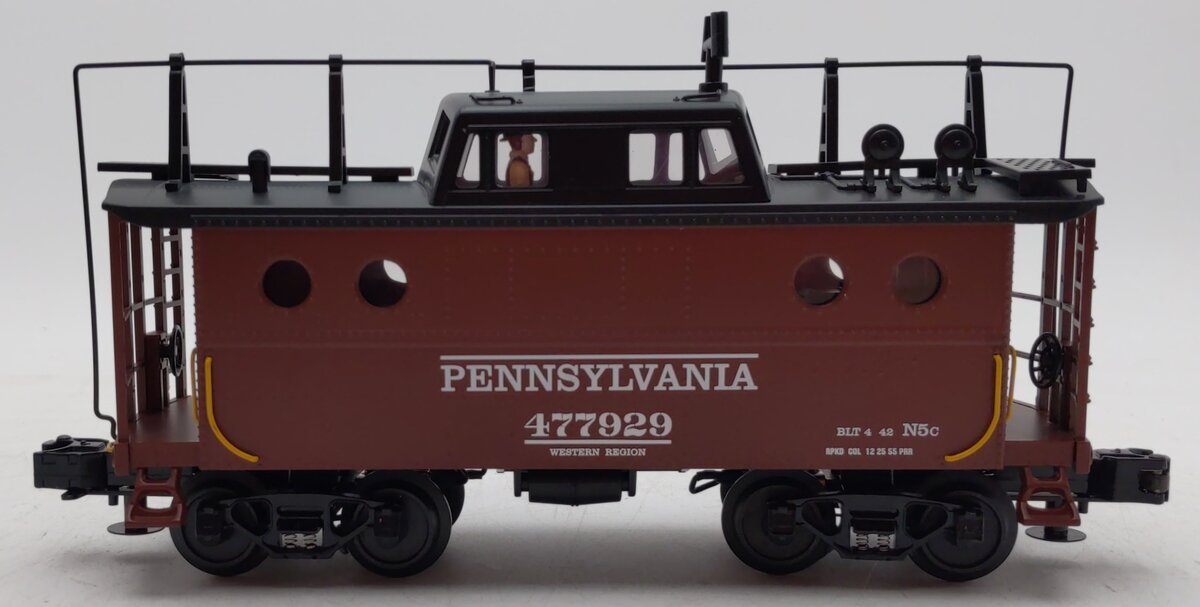 MTH 20-91153 O Gauge Pennsylvania N5C Illuminated Caboose w/ Antenna #477929 LN/Box