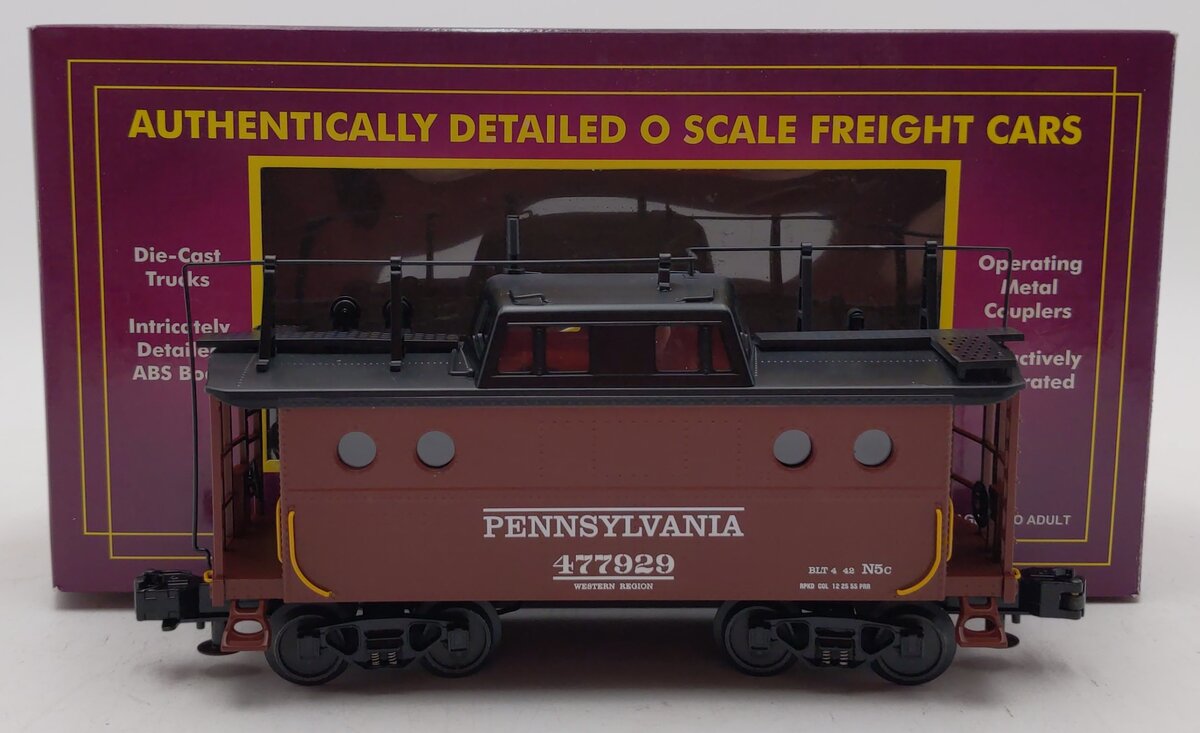 MTH 20-91153 O Gauge Pennsylvania N5C Illuminated Caboose w/ Antenna #477929 LN/Box
