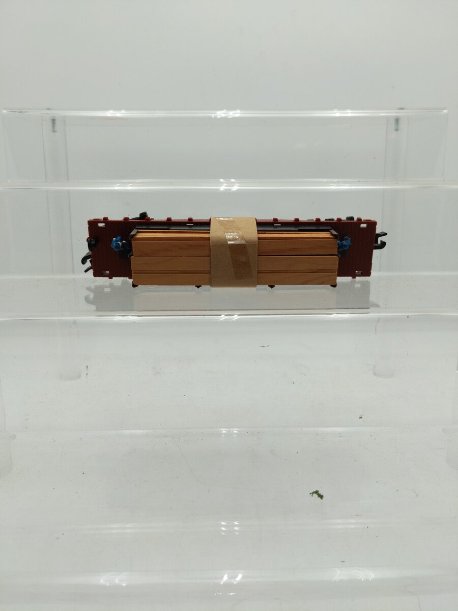 American Flyer 25058 S SP Lumber Unloading Flatcar with Pike Master Couplers EX