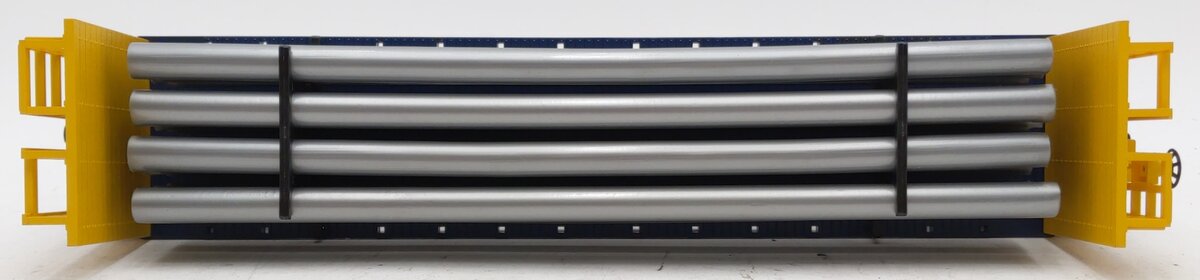 MTH 30-76088 O Gauge Alaska Bulkhead Flatcar with Pipe Load NIB
