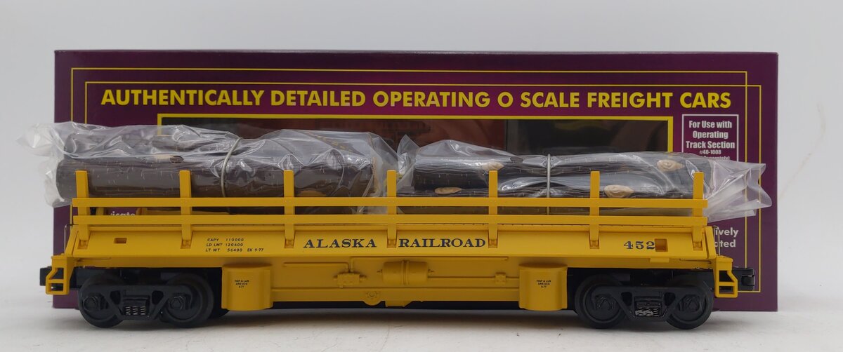 MTH 20-98326 O Gauge Alaska Operating Log Car #452 EX/Box