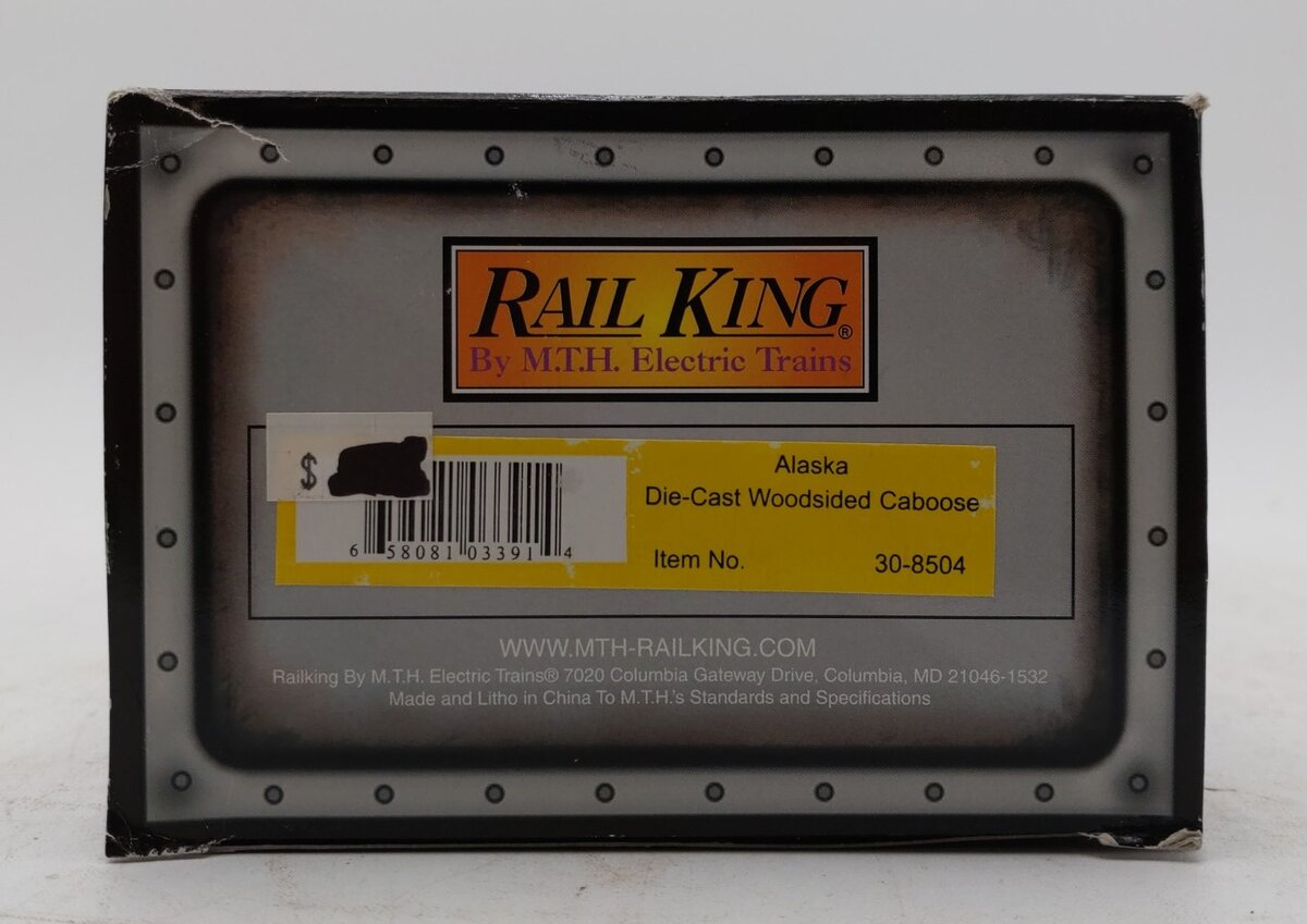 MTH 30-8504 O Gauge Alaska Railroad Die-Cast Caboose LN/Box