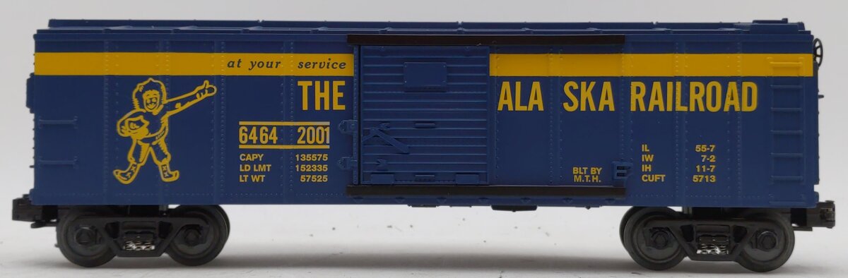 MTH 30-7474 O Gauge Alaska Boxcar #6464 2001 LN/Box