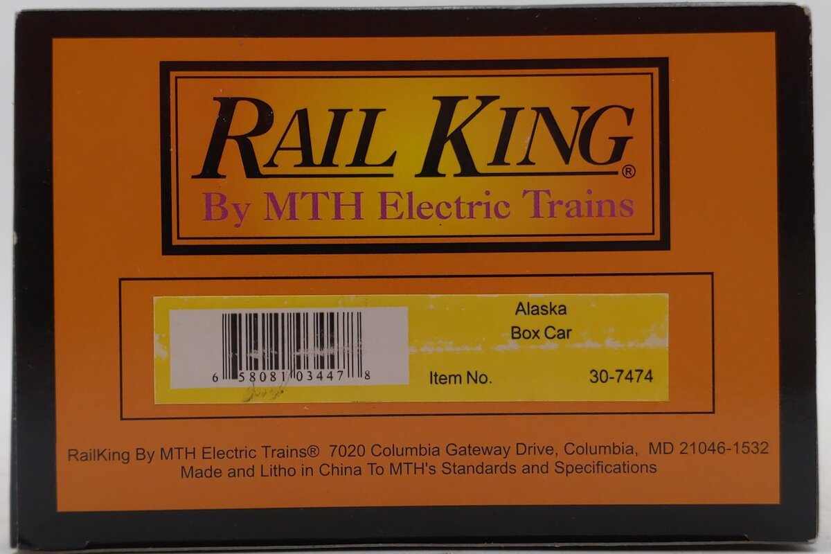MTH 30-7474 O Gauge Alaska Boxcar #6464 2001 LN/Box