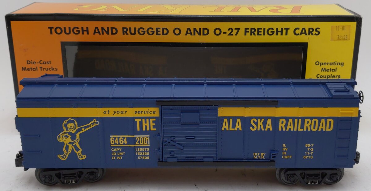 MTH 30-7474 O Gauge Alaska Boxcar #6464 2001 LN/Box