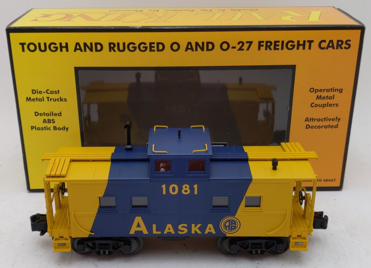 MTH 30-7752 O Gauge Alaska Railroad Illuminated Steel Caboose #1081 LN/Box