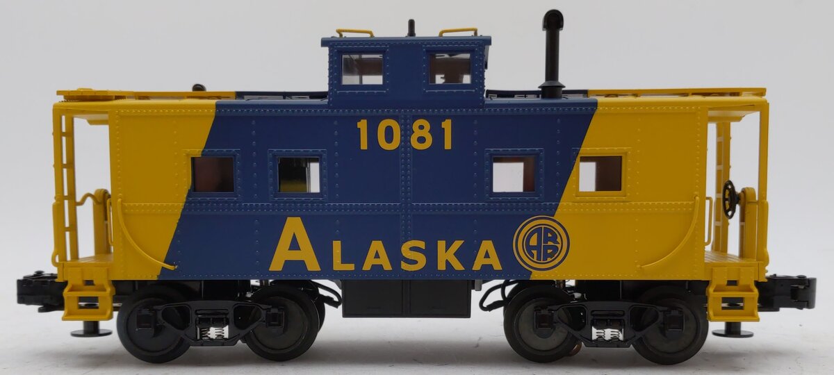MTH 30-7752 O Gauge Alaska Railroad Illuminated Steel Caboose #1081 NIB