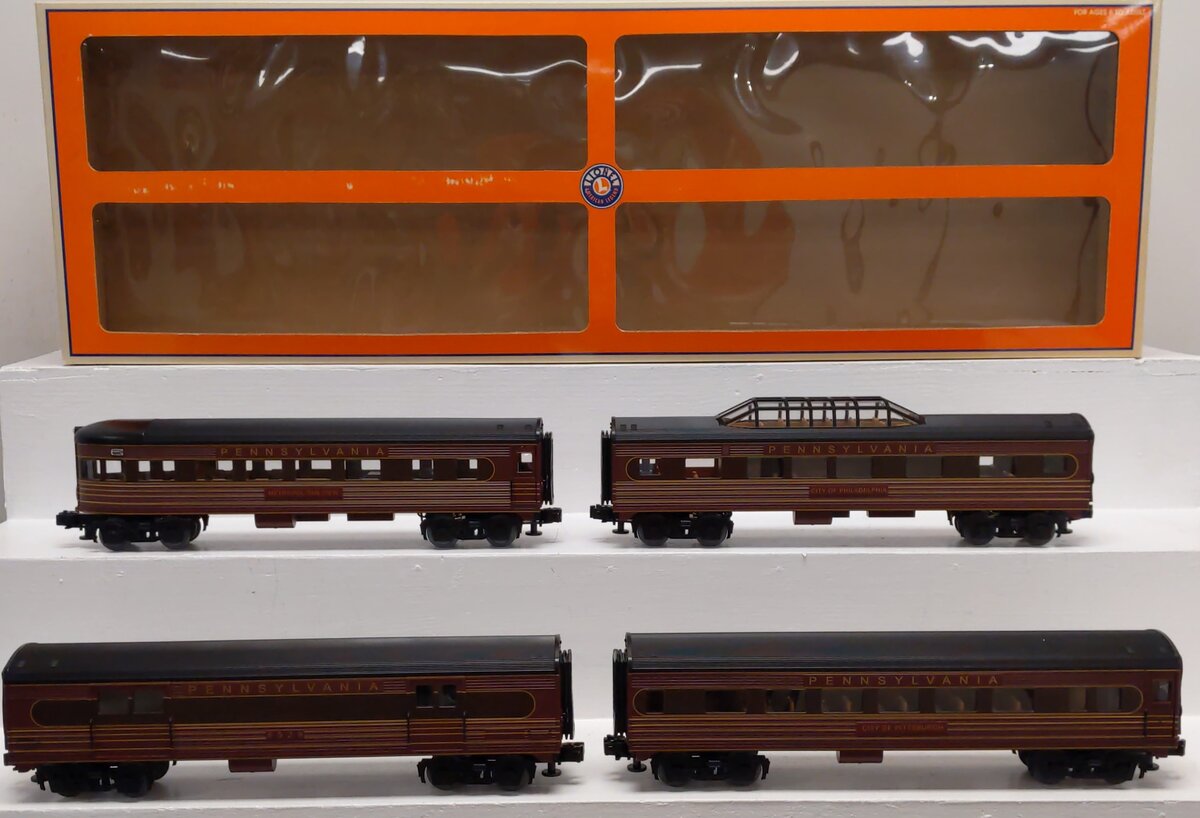Lionel 6-39065 Pennsylvania Streamliner Passenger Car 4-Pack VG/Box