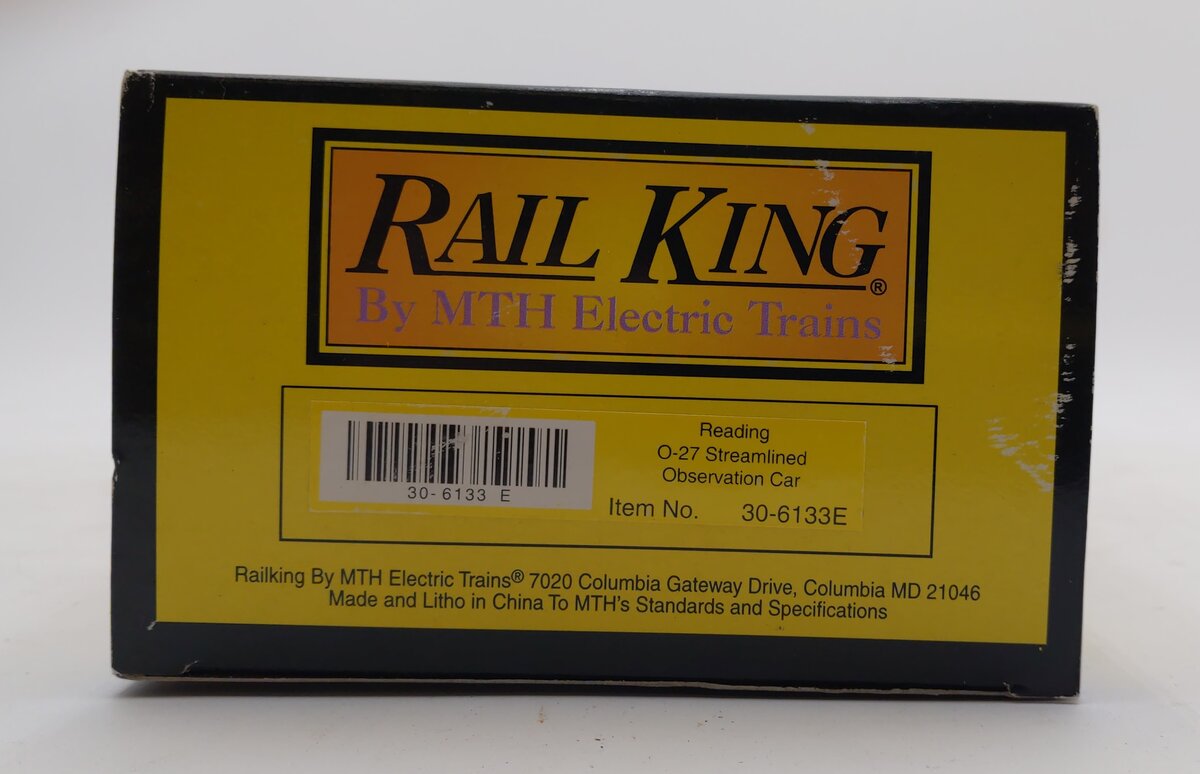 MTH 30-6133E O Reading Observation Car LN/Box