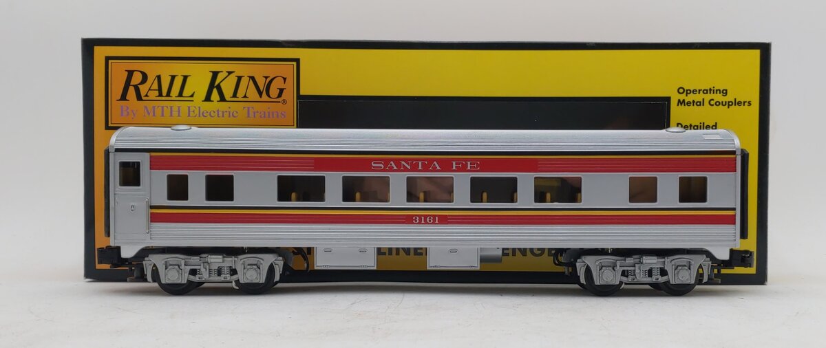 MTH 30-6102 O Gauge Santa Fe Coach Passenger Car #3161 LN/Box